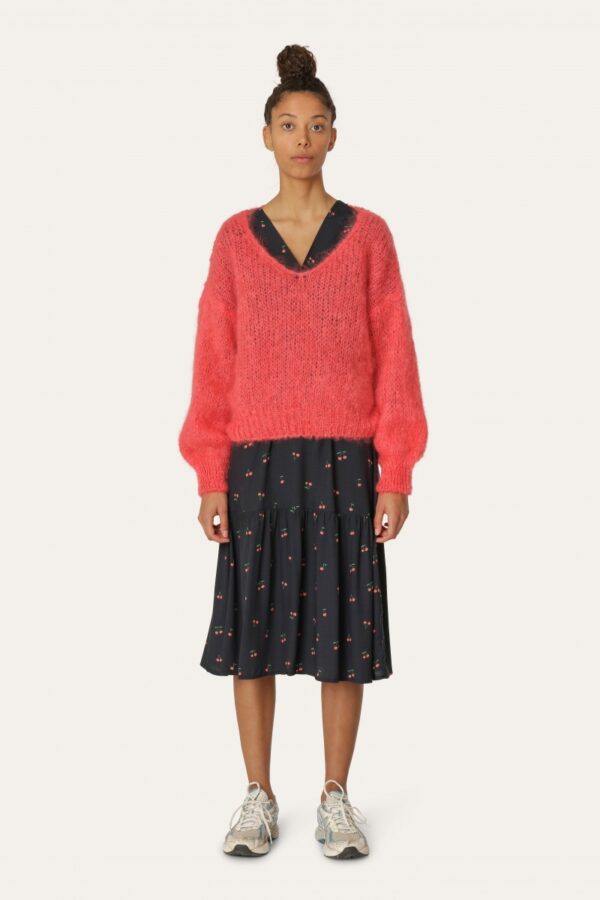 Milana LS Mohair Coral Red - Bild 2