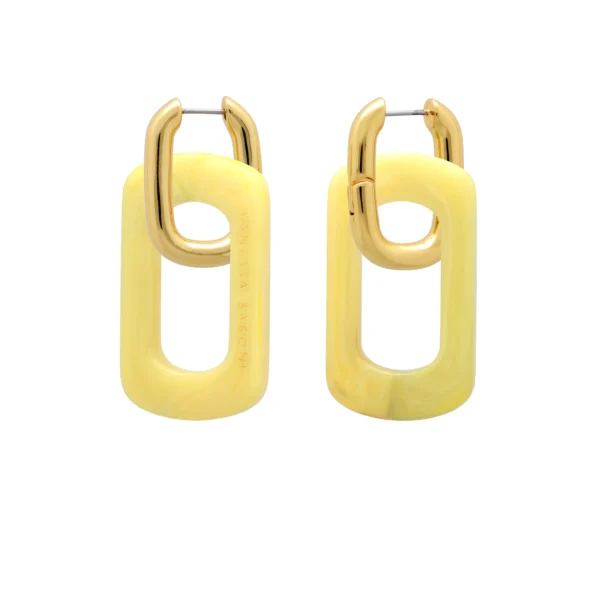Vanessa Baroni Örhängen Gold Yellow Marble
