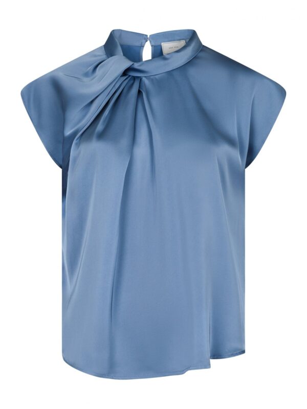 Fleur Drapy Satin Blus