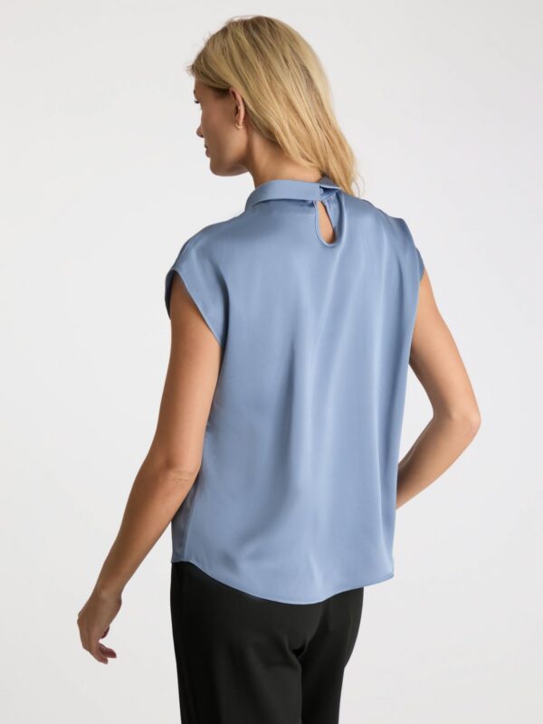 Fleur Drapy Satin Blus - Bild 4