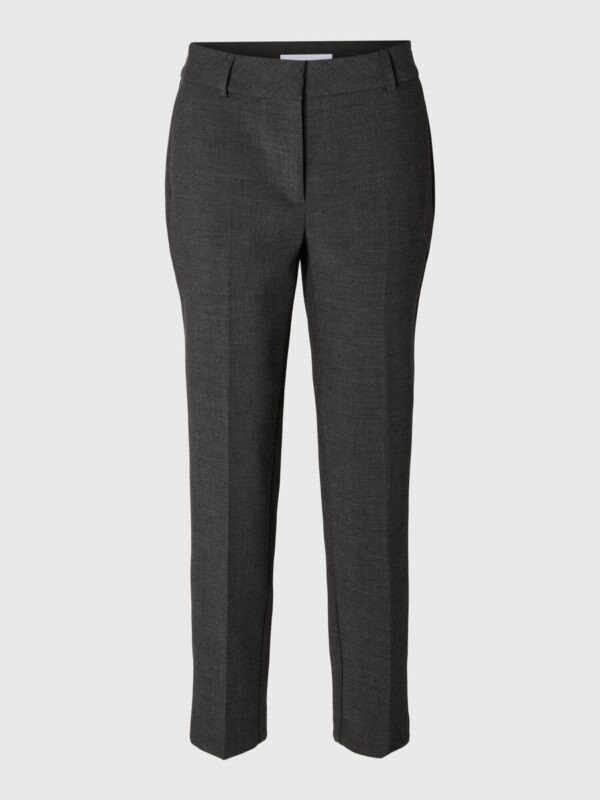 SLFRITA Cropped Pants Dark Grey Melange