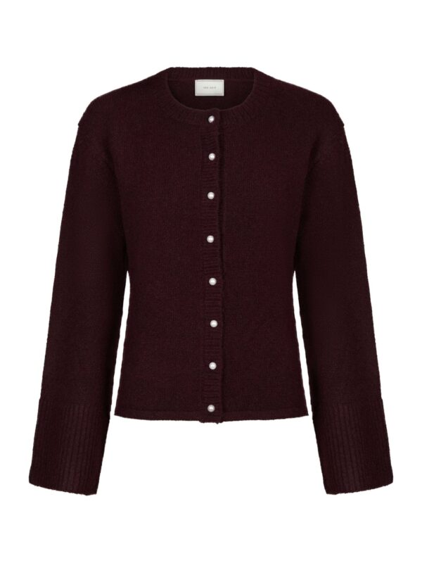 Mixie Knit Cardigan Wine